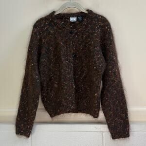 Paul et Duffier women’s small Multicolor mohair button front Cardigan sweater